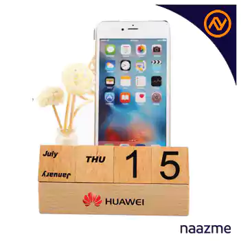 Solid-Maple-Wood-Calendar-Blocks-with-Phone-and-Pen-Stand-ANE-04b